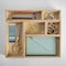 Martha Stewart Enzo 6 Piece Wooden Desk Drawer Organizer Set in Light Natural LY-68986-6-NAT-MS - alternate 1